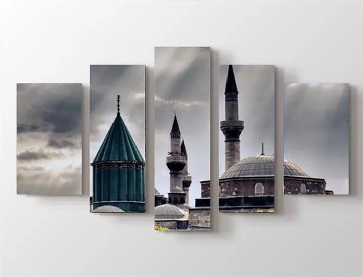 Mevlana T??rbesi Semazenler Kanvas Tablo