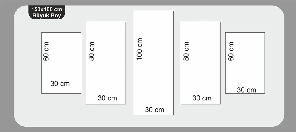 5 Parça Saatli Sümbüller Kanvas Tablo