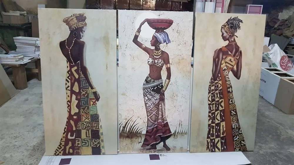Afrikalı Kadınlar Kanvas Tablosu