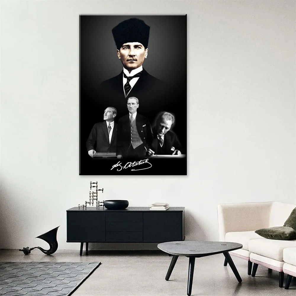 Atatürk Resimlerinden Kanvas Tablo