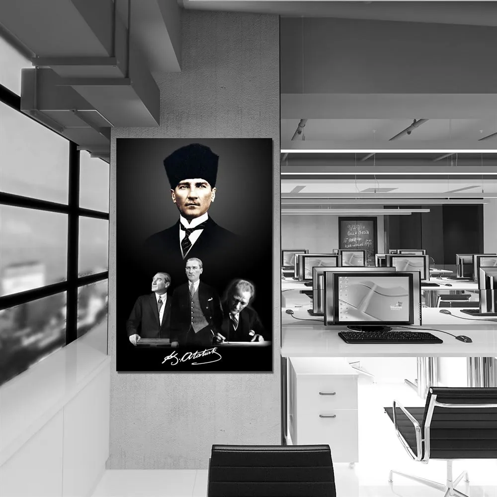 Atatürk Resimlerinden Kanvas Tablo