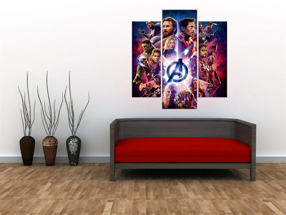 Avengers 3 Parça Kanvas Tablosu