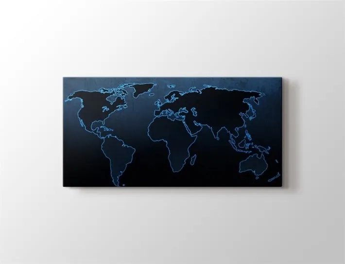 Dünya Haritası World Map Kanvas Tablo