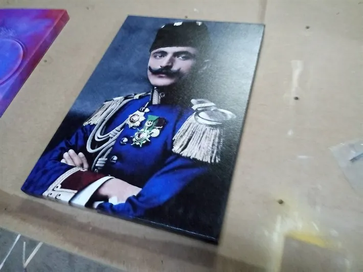 Enver Pa??a Renkli Kanvas Tablosu