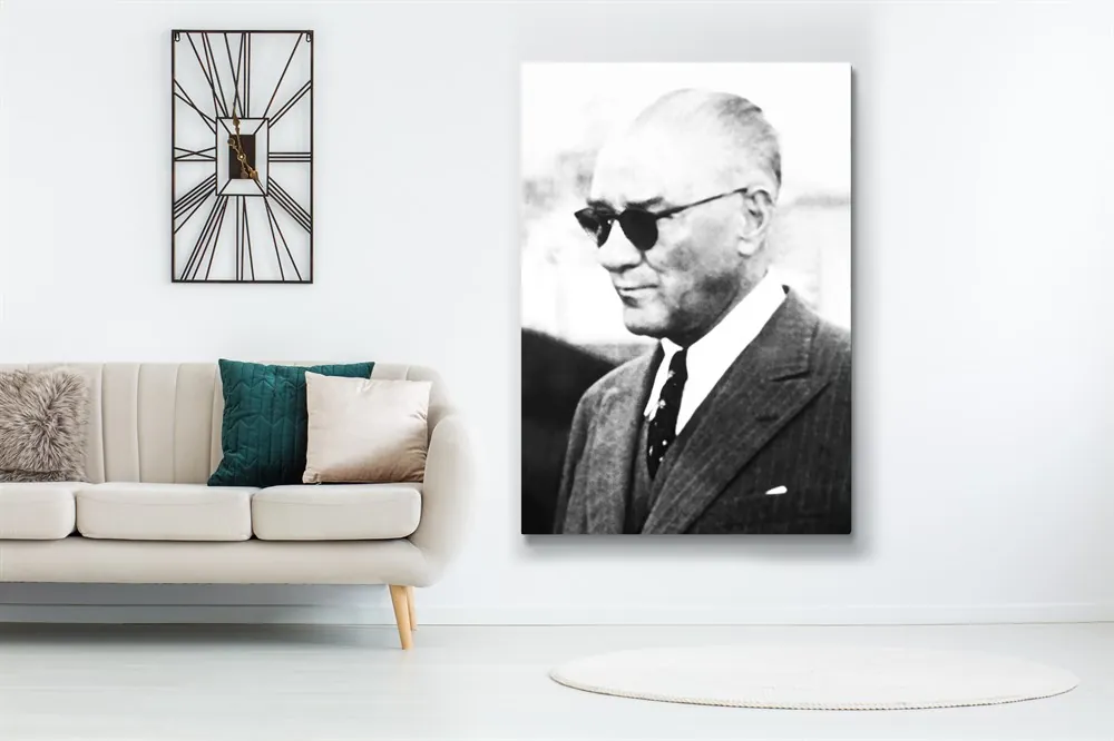 G??zl??kl?? Mustafa Kemal Atatürk Resmi Kanvas Tablo