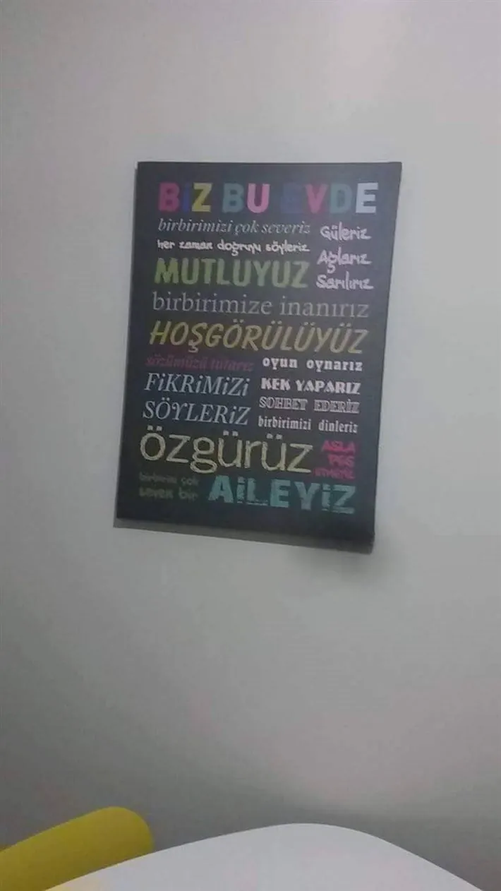 GÖzel S??zler Üçeren Aile Kanvas Tablosu