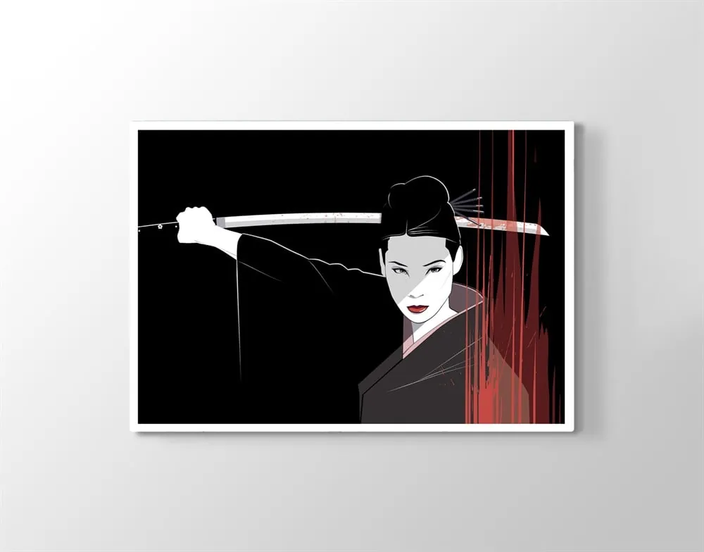 Kill Bill serisinin ilk filminden O-Ren Ishii Kanvas Tablosu