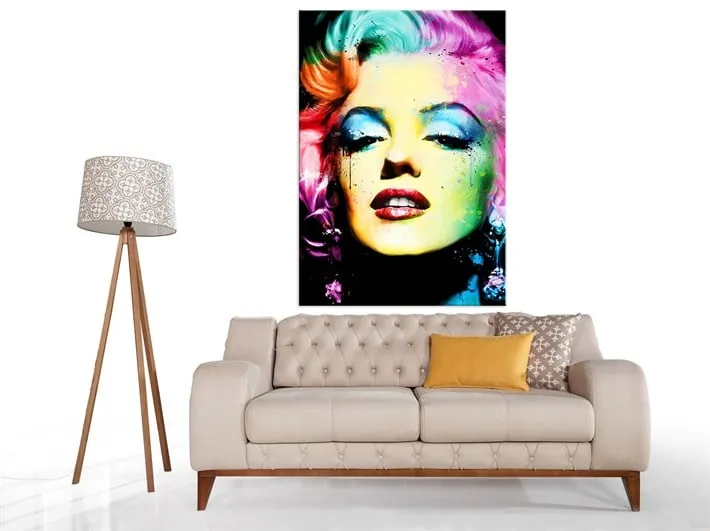 Marilyn Monroe Rengarenk Kanvas Tablo