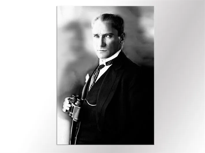 Mustafa Kemal Atatürk Portresi Resimli Kanvas Tablo