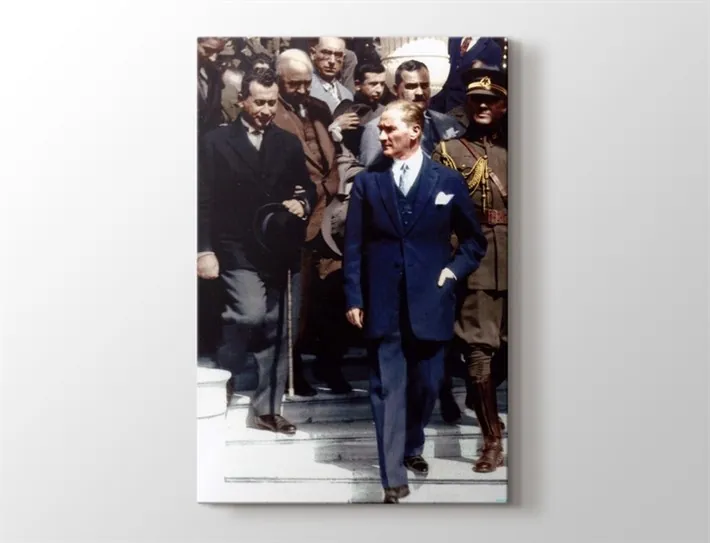 Mustafa Kemal Atatürk Renkli Kanvas Tablo