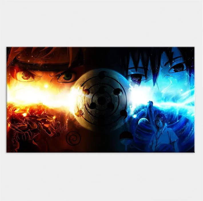 Naruto ve Sasuke Anime Tek Parça Kanvas Tablo