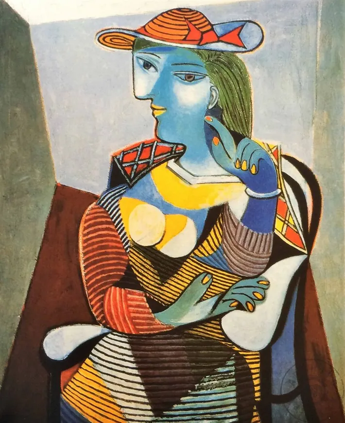 Pablo Picasso Oturan Kadın Portresi Kanvas Tablo