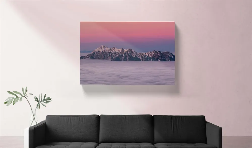 Pembe Gökyüzü Kanvas Tablo