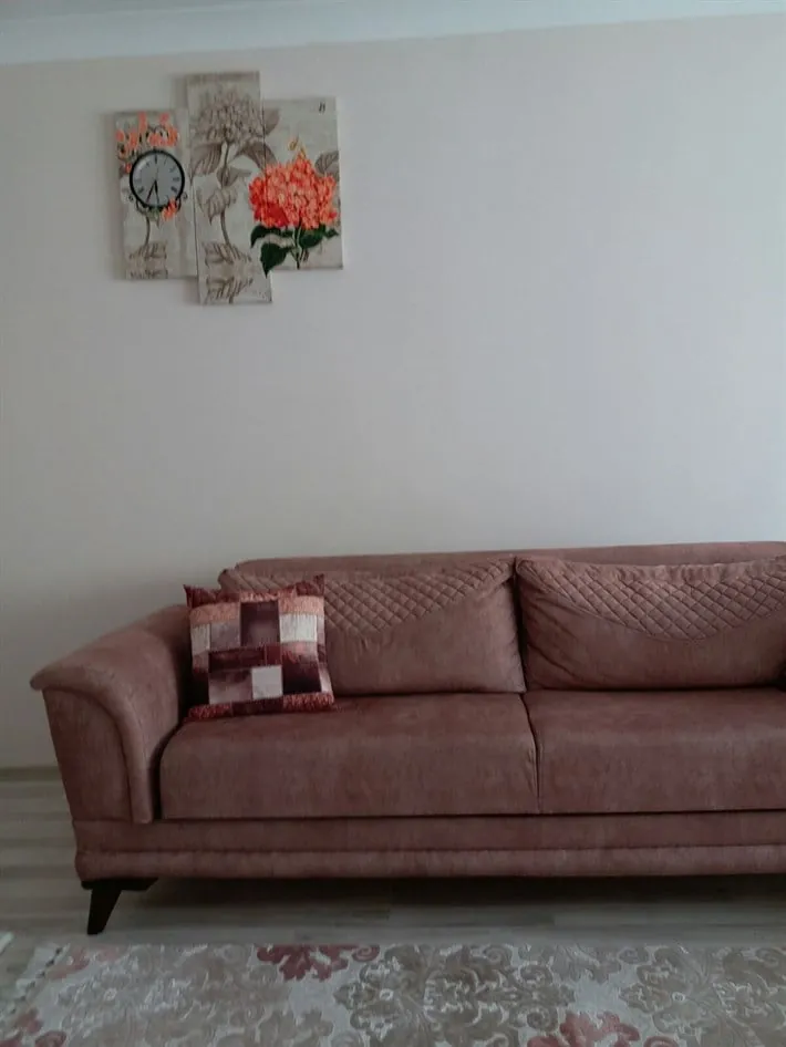 Turuncu Krem Renkli Çiçekli 3 Parça Kanvas Tablo